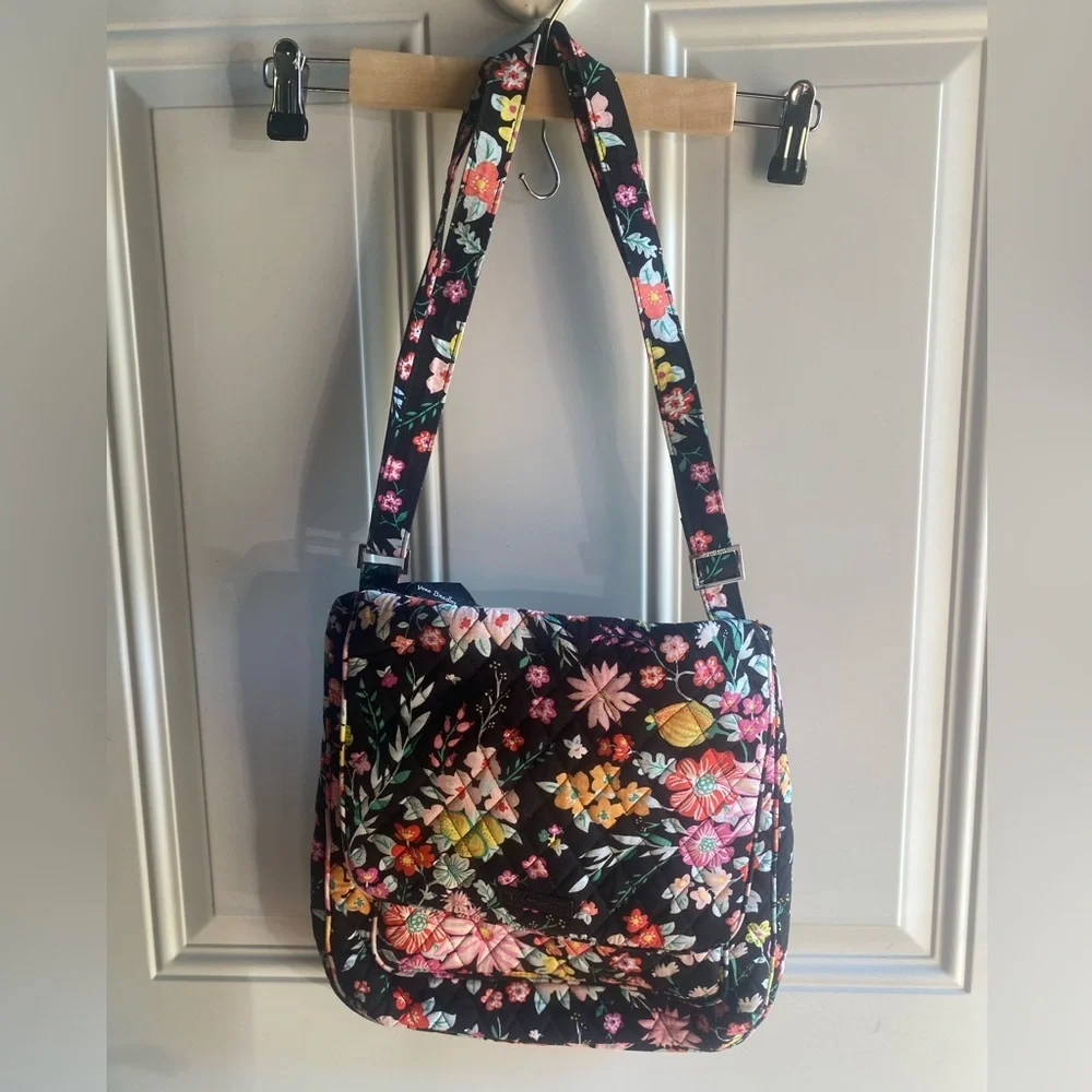 Vera Bradley Tangerine Twist Crossbody Messenger Bag Quilted Floral Colorful - Picture 1 of 12